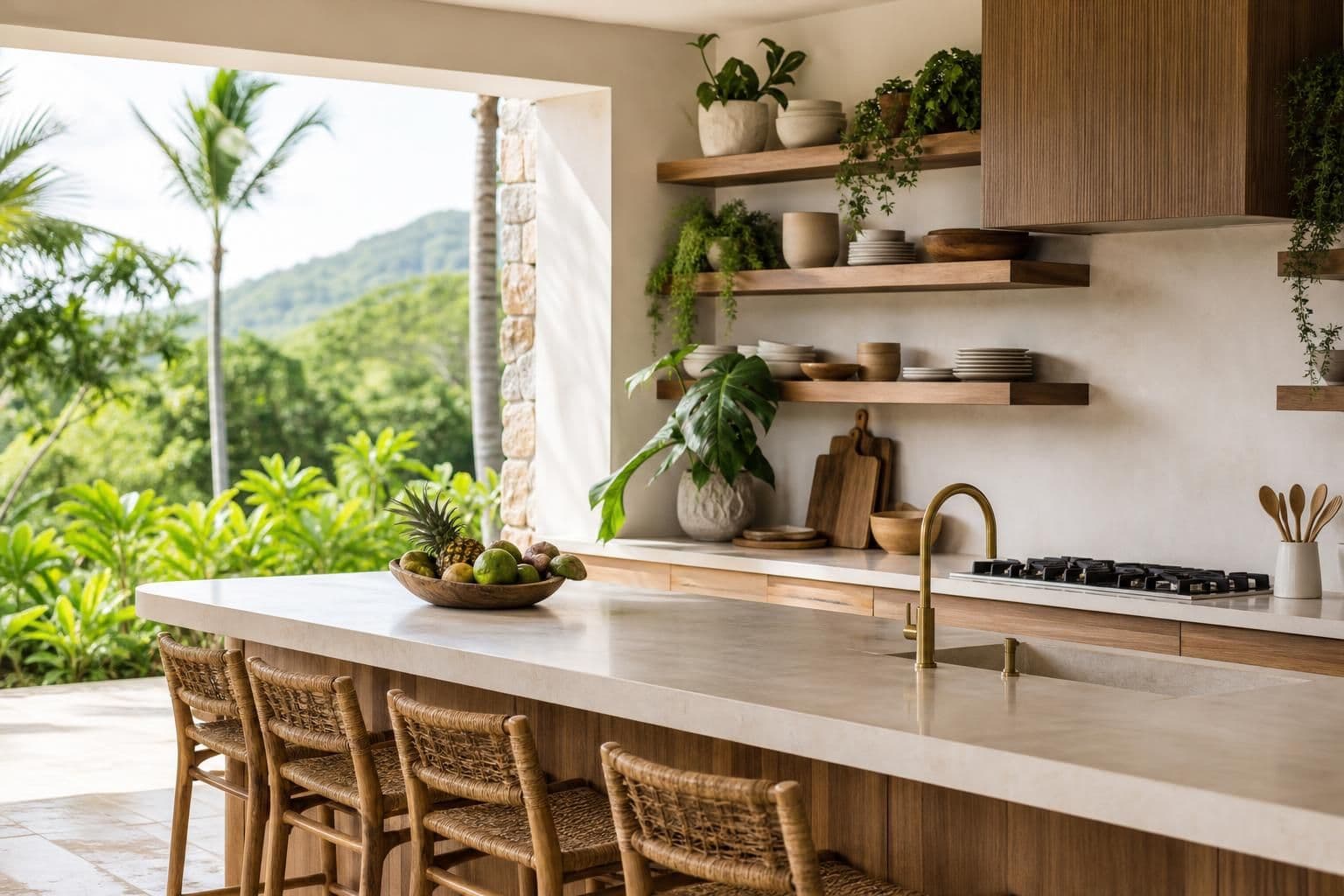 Open Shelving vs Upper Cabinets for Island Kitchens
